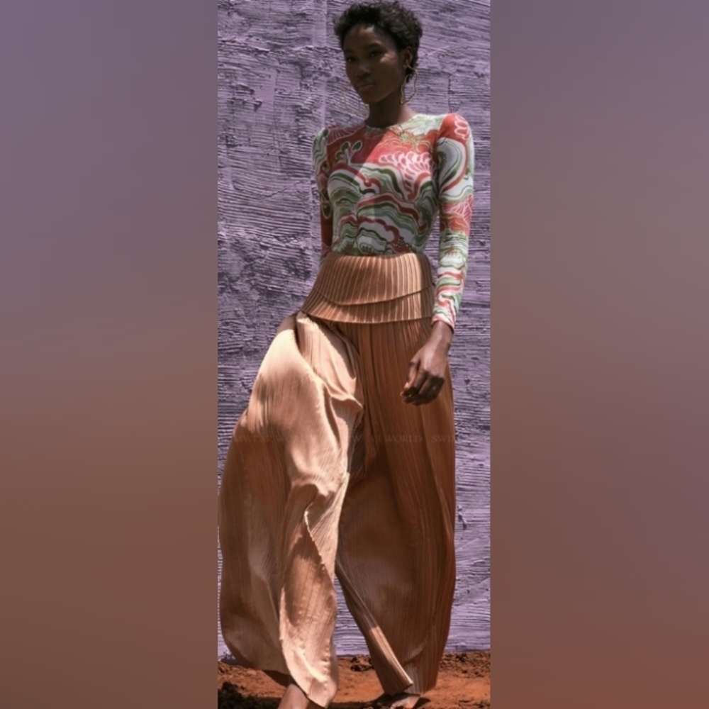 Andrea Iyamah Linea High Waisted Toffee Pants Size Xl